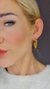 gold earrings made of stainless steel