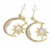 gold plated earrings with exclusive cubic zirconia