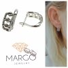 gold plated earrings with exclusive cubic zirconia