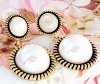 gold plated earrings with exclusive cubic zirconia