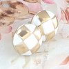 gold earrings made of stainless steel