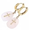 gold earrings made of stainless steel