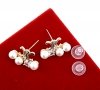 gold plated earrings with exclusive cubic zirconia