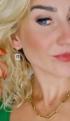gold earrings made of stainless steel