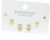 gold plated earrings with exclusive cubic zirconia
