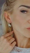 gold earrings made of stainless steel