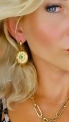 gold earrings made of stainless steel