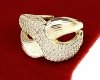 gold ring 17,00mm. gold-plated engagement xuping