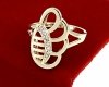 gold ring 18,60mm. gold-plated engagement xuping