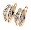gold plated earrings with exclusive cubic zirconia