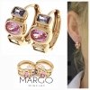 gold plated earrings with exclusive cubic zirconia