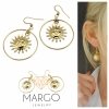 gold earrings made of stainless steel