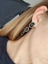 gold earrings made of stainless steel