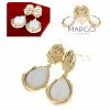 gold plated earrings with exclusive cubic zirconia