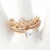 gold ring 17,00mm. gold-plated engagement xuping