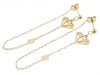gold earrings made of stainless steel