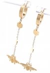 gold earrings made of stainless steel
