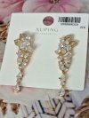 gold plated earrings with exclusive cubic zirconia