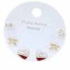 gold plated earrings with exclusive cubic zirconia