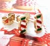 gold earrings made of stainless steel
