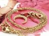 GOLD CHAIN NECKLACE celebrity STAINLESS STEEL