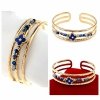 510c Bransoletka złota elegancka 5,5cm pozłacana 14k bangla Acero