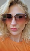 ok83 Damskie okulary przeciwsłoneczne ozdobne lato wakacje UV400
