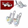 3586 Srebrne kolczyki Austrian Crystal pozłacane białym złotem wiszące