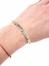 1527 Bransoletka złota elegancka 19cm pozłacana 14k Viki Lady wzór grecki