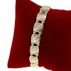 907 Bransoletka złota elegancka 19cm pozłacana 14k Milan