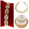 290k Bransoletka złota elegancka 18,5cm pozłacana 14k ażurowa apartowska