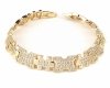 214 Bransoletka złota elegancka 19cm cyrkonie pozłacana 14k Viki Lady