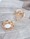 3396 Kolczyki złote cyrkonia pozłacane 18k Xuping wiszące 