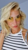2664 Damskie okulary przeciwsłoneczne muchy ozdobne UV400