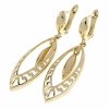 1260 Kolczyki złote wiszące eleganckie pozłacane 14K wzór grecki Viki Lady 