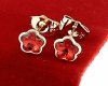 3120 Kolczyki złote Austrian Crystal cyrkonia pozłacane 18k Xuping wtyczki 