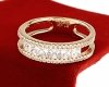 3146 Pierścionek złoty zaręczynowy cyrkonie pozłacany 18k Xuping 
