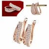 1500 Kolczyki złote cyrkonia pozłacane rose gold Xuping wiszące