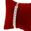 1221 Bransoletka elegancka cyrkonia złota 19cm pozłacana 14k 