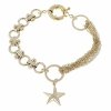 1827 Bransoletka elegancka cyrkonia złota 19cm pozłacana 14k Xuping gwiazdka