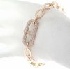 4003 Bransoletka złota cyrkonie 21cm pozłacana 18K Xuping