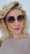 ok76 Damskie okulary przeciwsłoneczne muchy ozdobne UV400