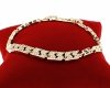 891 Bransoletka złota elegancka 19cm cyrkonie pozłacana 14k Viki Lady 
