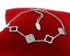 @3586 Bransoletka srebrna 15+3 stal chirurgiczna Blueberry celebrytka