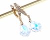 4366 Kolczyki złote Austrian Crystal cyrkonia pozłacane 18k Xuping wiszące