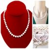 3484  Złoty łańcuszek naszyjnik 42+5 stal chirurgiczna 316L Viki lady perły serce