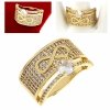 4566 Pierścionek złoty zaręczynowy pozłacany 14k Viki Lady 