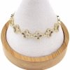 4369 Bransoletka złota elegancka cyrkonie 19cm pozłacana 14k Aisadi