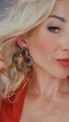 3523 Kolczyki błyszczące imprezowe cyrkonie Viki Lady kryształki
