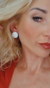 4378 Kolczyki błyszczące imprezowe cyrkonie Viki Lady kryształki
